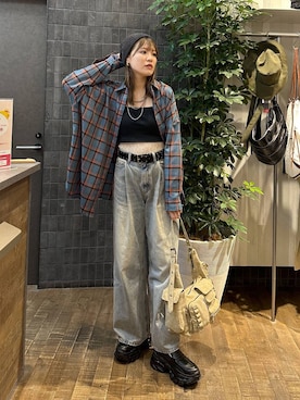 「JEANASIS（ジーナシス）のアイテム」を使った、えび（JEANASIS）さん（レディース・164cm）の夏コーディネート