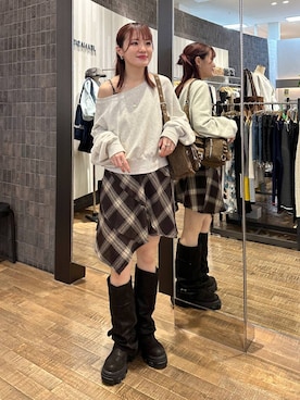 「アイテム（チュニック）」を使った、えび（JEANASIS）さん（レディース・164cm・20代）の秋コーディネート