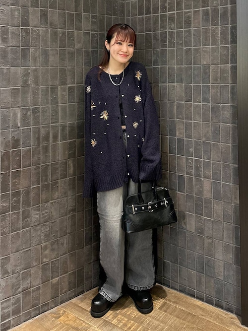 モチーフビーズカーディガン/629915（カーディガン/ボレロ）｜JEANASIS