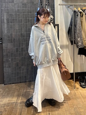 「アイテム（スウェット）」を使った、えび（JEANASIS）さん（レディース・164cm・20代）の秋コーディネート