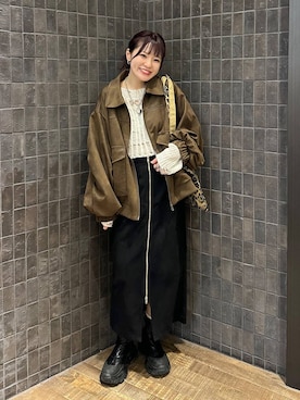 「アイテム（ブルゾン）」を使った、えび（JEANASIS）さん（レディース・164cm・20代）の秋コーディネート