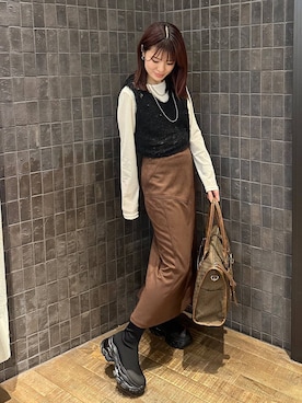 「アイテム（アンサンブル）」を使った、えび（JEANASIS）さん（レディース・164cm）の秋コーディネート