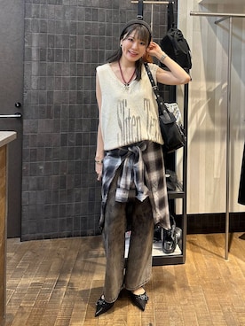 「アイテム（ニットキャップ/ビーニー）」を使った、えび（JEANASIS）さん（レディース・164cm・20代）の夏コーディネート