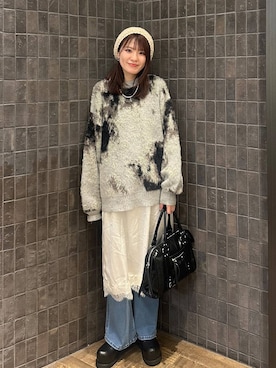 「アイテム（ボストンバッグ）」を使った、えび（JEANASIS）さん（レディース・164cm・20代）の秋コーディネート