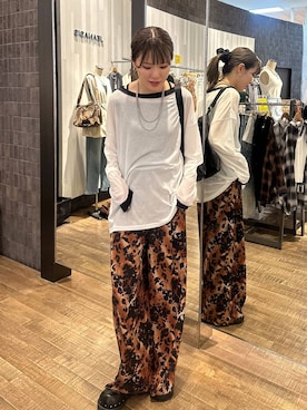 「JEANASIS（ジーナシス）のスタッズボリュームサボ/571517（サンダル）」を使った、えび（JEANASIS）さん（レディース・164cm）の夏コーディネート