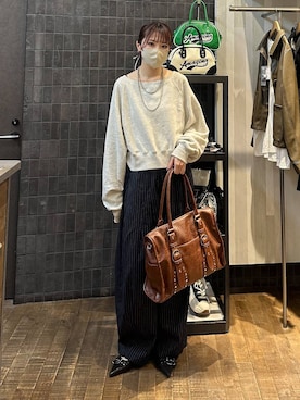 「アイテム（スウェット）」を使った、えび（JEANASIS）さん（レディース・164cm・20代）の秋コーディネート