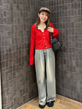 「JEANASIS（ジーナシス）のスタッズボリュームサボ/571517（サンダル）」を使った、えび（JEANASIS）さん（レディース・164cm）の秋コーディネート