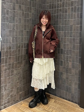 「アイテム（ブルゾン）」を使った、えび（JEANASIS）さん（レディース・164cm・20代）の秋コーディネート