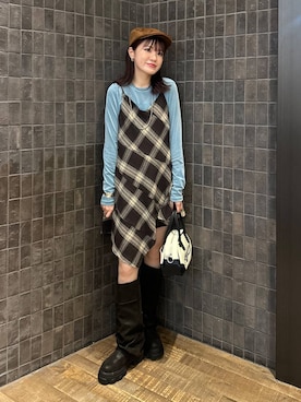 「アイテム（チュニック）」を使った、えび（JEANASIS）さん（レディース・164cm）の秋コーディネート