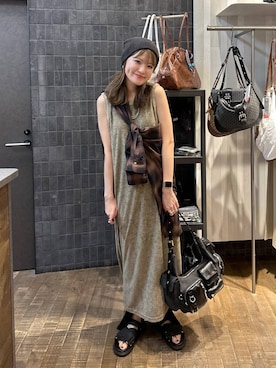 「アイテム（ニットキャップ/ビーニー）」を使った、えび（JEANASIS）さん（レディース・164cm・20代）の夏コーディネート