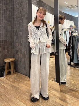 「アイテム（スウェットパンツ）」を使った、えび（JEANASIS）さん（レディース・164cm・20代）の夏コーディネート