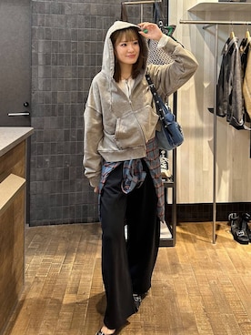 「アイテム（バッグ、ブルー系）」を使った、えび（JEANASIS）さん（レディース・164cm）の秋コーディネート