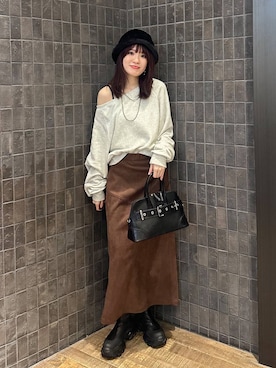 「アイテム（帽子）」を使った、えび（JEANASIS）さん（レディース・164cm・20代）の秋コーディネート