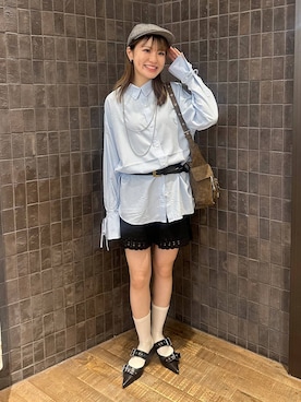 「アイテム（ハンチング/ベレー帽）」を使った、えび（JEANASIS）さん（レディース・164cm・20代）の夏コーディネート