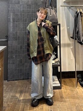 「アイテム（ローファー）」を使った、えび（JEANASIS）さん（レディース・164cm・20代）の夏コーディネート