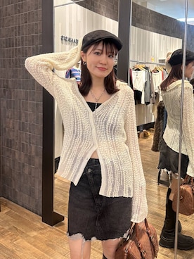 「アイテム（デニムスカート）」を使った、えび（JEANASIS）さん（レディース・164cm）の秋コーディネート