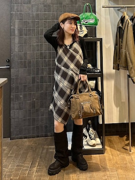 「アイテム（チュニック）」を使った、えび（JEANASIS）さん（レディース・164cm・20代）の秋コーディネート