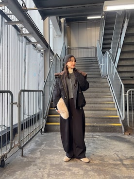 「SENSEOFPLACE」｜「アイテム（ブルゾン）」を使った、rinaさん（レディース・168cm）の秋コーディネート