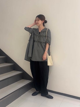 「初夏のお出掛けコーデ」｜「アイテム（ワンピース/ドレス）」を使った、rinaさん（レディース・168cm）の夏コーディネート
