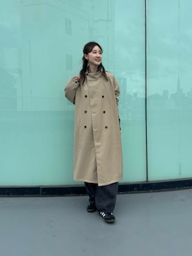 「アイテム（トレンチコート）」を使った、rinaさん（レディース・168cm）の秋コーディネート