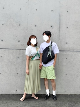 「L.E.D.BITES（エルイーディーバイツ）のアイテム」を使った、実さん（レディース・158cm）の夏コーディネート