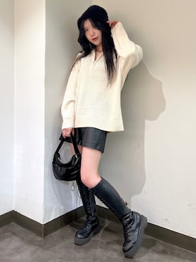 「WC（ダブル シー）のアイテム（キャミソール）」を使った、harunamoonさん（レディース・163cm）の秋コーディネート
