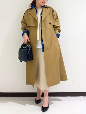 「Rouge vif（ルージュヴィフ）のアイテム（トレンチコート）」を使った、たじさん（レディース・159cm）の秋コーディネート