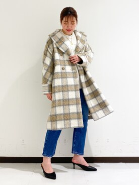 「Rouge vif（ルージュヴィフ）のアイテム（チェスターコート）」を使った、たじさん（レディース・159cm）の秋コーディネート