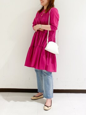 ティアードローンミニワンピースを使った人気ファッション  