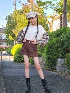 「キャンチュウコーデ」｜🍓苺夢🍓さん（キッズ・143cm）の秋コーディネート
