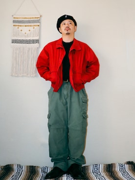「KANGOL」｜「アイテム（その他アウター）」を使った、gagahypesさん（メンズ・165cm）の秋コーディネート
