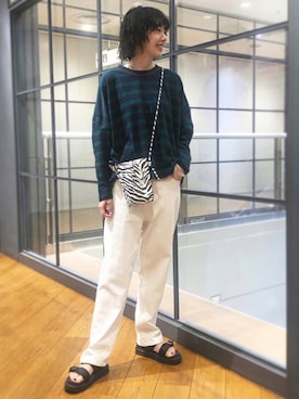 「AS KNOW AS de base（アズノゥアズドゥバズ）のアイテム」を使った、sawadaさん（レディース・166cm）の夏コーディネート