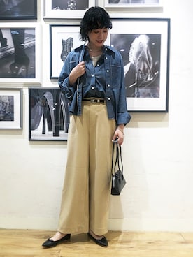 「AS KNOW AS de base（アズノゥアズドゥバズ）のアイテム」を使った、sawadaさん（レディース・166cm）の夏コーディネート