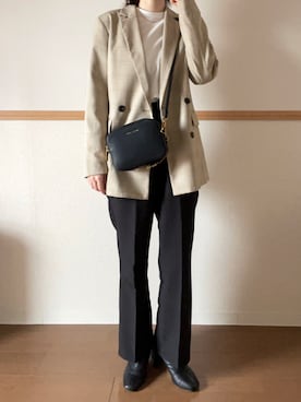 「LOWRYS FARM（ローリーズファーム）のストレッチヒールブーツ　851418（ブーツ）」を使った、Rin*さん（レディース・157cm）の冬コーディネート