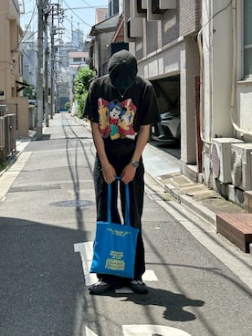 「アイテム（トートバッグ）」を使った、@ tarokunさん（メンズ・185cm）の夏コーディネート