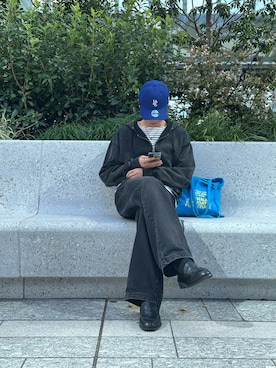 「アイテム（トートバッグ）」を使った、tarokun さん（メンズ・185cm）の秋コーディネート