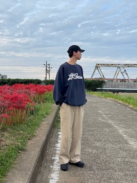 「アイテム（チノパンツ）」を使った、tarokun さん（メンズ・185cm）の秋コーディネート
