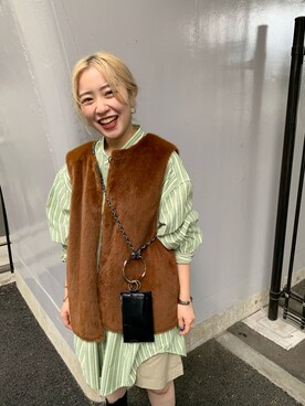 「kastane_ootd」｜「アイテム（その他アウター）」を使った、KOUTA CHIHIROさん（レディース・153cm）の秋コーディネート