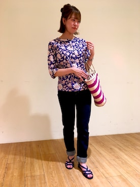 「アニエスベー」｜アニエスベー梅田阪神店さん（レディース・160cm）の夏コーディネート