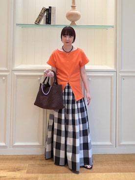 「NOLLEY’S（ノーリーズ）のアイテム（アクセサリー）」を使った、nol hirataさん（レディース・155cm）の春コーディネート