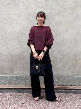 「アイテム（シュシュ）」を使った、nol hirataさん（レディース・155cm）の秋コーディネート