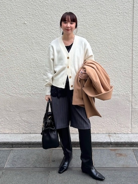 「アイテム（ダッフルコート）」を使った、nol hirataさん（レディース・155cm）の秋コーディネート