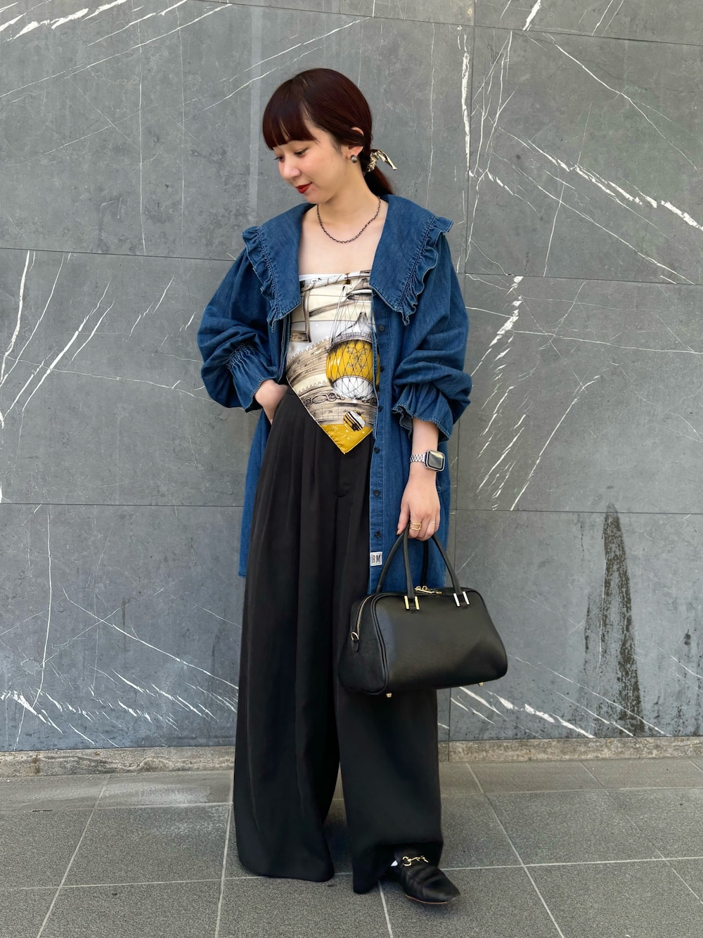 Rie Miller（リエミラー）の「【RM denim】ビッグカラー2WAY