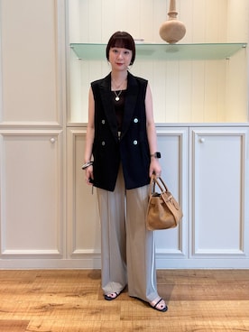「アイテム（バレッタ/ヘアクリップ）」を使った、nol hirataさん（レディース・155cm）の夏コーディネート