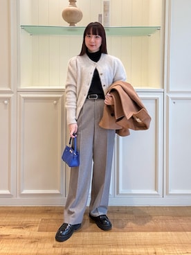 「アイテム（ピーコート）」を使った、nol hirataさん（レディース・155cm）の秋コーディネート