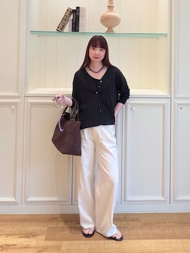 「NOLLEY’S（ノーリーズ）のアイテム（アクセサリー）」を使った、nol hirataさん（レディース・155cm）の春コーディネート
