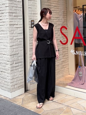 「NOLLEY’S（ノーリーズ）のアイテム（アクセサリー）」を使った、nol hirataさん（レディース・155cm）の夏コーディネート