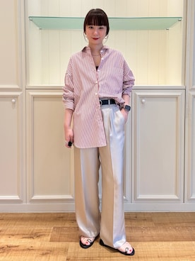 「ストライプ」｜nol hirataさん（レディース・155cm）の秋コーディネート