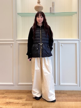 「秋服コーデ」｜「アイテム（ダウンジャケット/コート）」を使った、nol hirataさん（レディース・155cm）の秋コーディネート