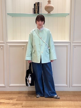 「Rie Miller（リエミラー）のアイテム」を使った、nol hirataさん（レディース・155cm）の春コーディネート